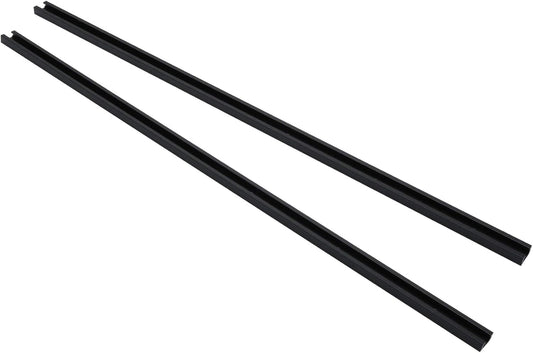 Aluminum 24" T-Track for Woodworking –Double Cut Profile Universal with Predrilled Mounting Holes -Woodworking and Clamps-Fine Sandblast Black Anodized 2PK