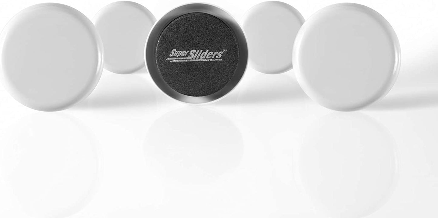 2 1/2" round Reusable Furniture Sliders for Carpet - Effortless Moving and Surface Protection, Gray (8 Pack),Grey
