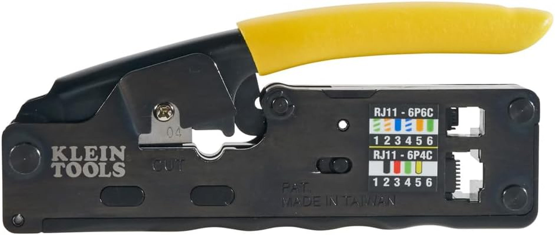 VDV226-107 Compact Ratcheting Modular Data Cable Crimper / Wire Stripper / Wire Cutter, CAT6, CAT5, CAT3, Flat-Satin Voice Cable