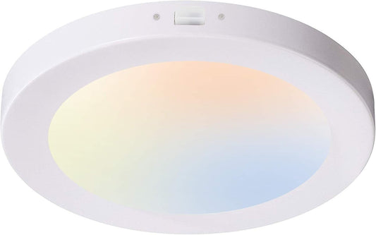 3 Color Temperature LED Flush Mount Ceiling Light,7.5 Inch,120V 12W 840LM Dimmable, CRI 90+,3000K/4000K/5000K Adjustable,White Finish